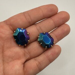 VINTAGE Kendra Scott Morgan Studs in Black Iridescent